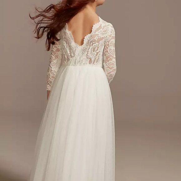 Elegant White and Burgundy/Wine Kids Dress - Picture 6 of 6